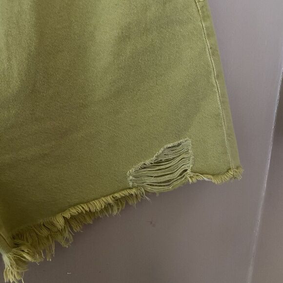 Jonathan Simkhai Denim Distressed Lime Drop Shorts cut offs Sz 32 NWT $195 - Picture 12 of 12